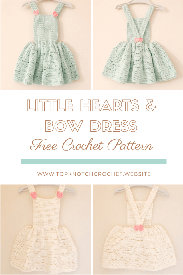 Crochet Dress Pattern - Little Heart and Bow Dress – Topknotch