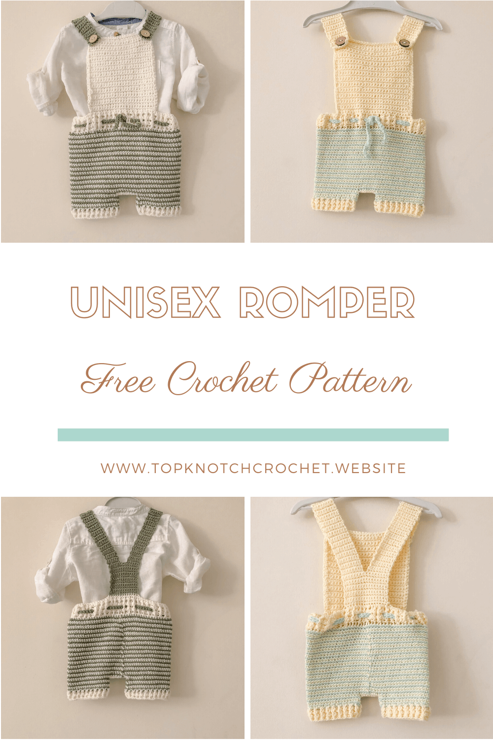 Free Crochet Pattern - Unisex Baby Romper – Topknotch