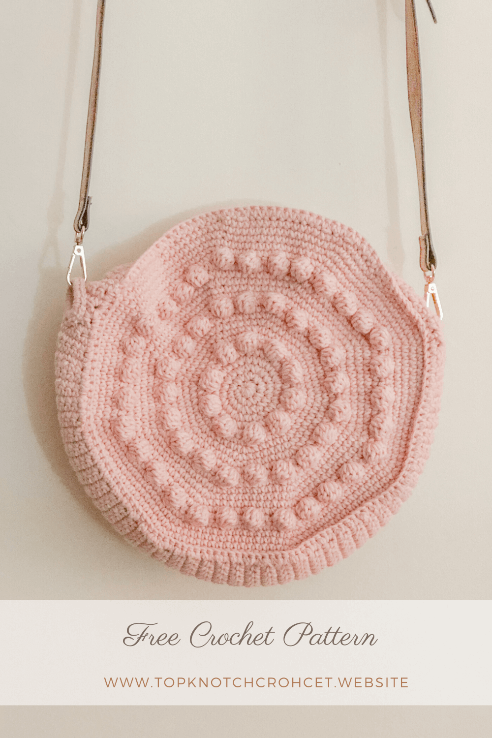 Crochet Pattern Round Bag with Bag Charm 
